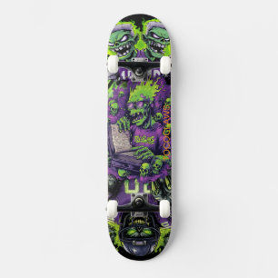 Groene Zombie Geleerde & Monster Horror Skateboard