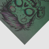 Groene Zombie Kind Halloween Verjaardagsfeest Tissuepapier (Detail)