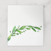 Groene zomer bruiloft zitkaart Botanische tuin (Buitenkant ongevouwen)