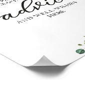 Groene Zonnebloemen Bruiloft Advies Bord Poster (Hoek)