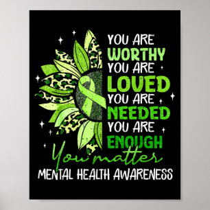 Groene zonnebloemen zijn het waard beminde geestel poster