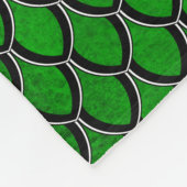 Groene zwarte drakenschaal fleece deken (Hoek)