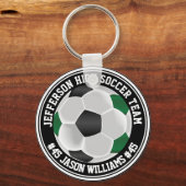 Groene, zwarte en witte ⚽ Sleutelhanger (Voorkant)