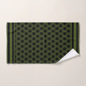Groene zwarte Geometric Pattern Bath Towel set Bad Handdoek (Handdoek)