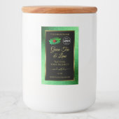 Groene zwarte Glitter-productlabels Ladybug-Logo Voedselcontainer Etiket (Voorkant)