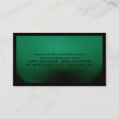 Groene Zwarte Grens Speciale Unieke Vlakte Visitekaartje (Achterkant)