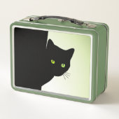 Groene zwarte kleurstofkat (Achterkant)