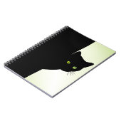Groene zwarte kleurstofkat notitieboek (Linkerzijde)