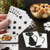 Groene zwarte kleurstofkat pokerkaarten (Insitu)