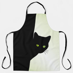 Groene zwarte kleurstofkat schort