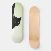 Groene zwarte kleurstofkat skateboard (Voorkant)