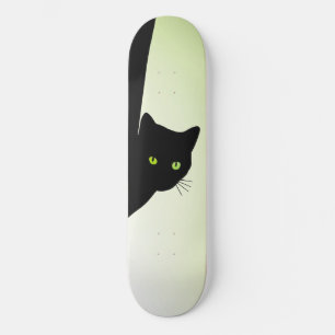 Groene zwarte kleurstofkat skateboard
