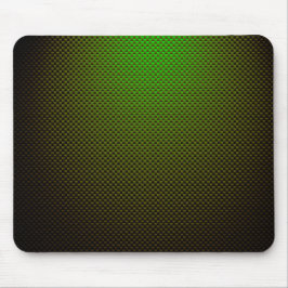 Groene zwarte koolstofvezel gepatterd muismat