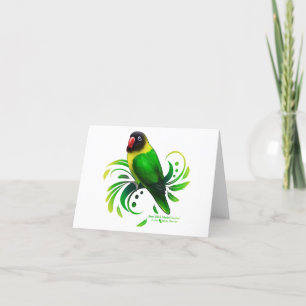 Groene zwarte Maskaap Feestdagen Kaart