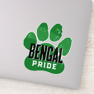 Groene & Zwarte Pawprint Pride Sticker