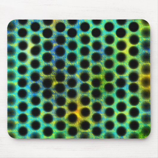 Groene, zwarte stippen die vormen genereren, schad muismat (Voorkant)