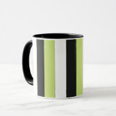 Groene Zwarte Strepen Mok (Voorkant links)