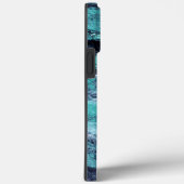 groene zwarte werveling Case-Mate iPhone case (Achterkant / Rechts)