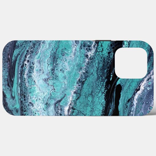 groene zwarte werveling Case-Mate iPhone case (Achterkant (horizontaal))