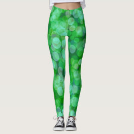 Groene zwevende kleur leggings