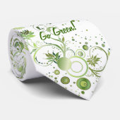 Groene Zwirls Stropdas (Opgerold)