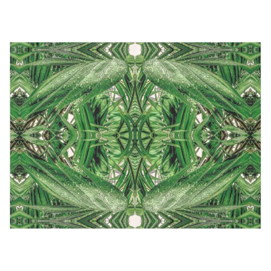 Groenen en Raindrops Pattern Tafelkleed (Voorkant (Horizontaal))