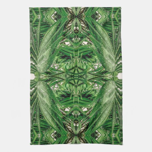 Groenen en Raindrops Pattern Theedoek (Verticaal)