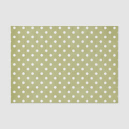 GROENEN EN WITTE POLKA DOTS TISSUEPAPIER