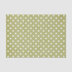GROENEN EN WITTE POLKA DOTS TISSUEPAPIER