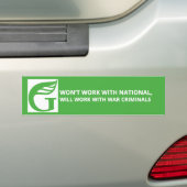 Groenen - Werkt niet met National Bumpersticker (Op auto)