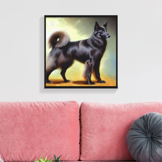 Groenendael Belgium Shepherd Dog Canvas Afdruk (Insitu (Woonkamer))