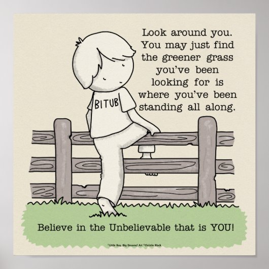 Groener gras poster (Voorkant)