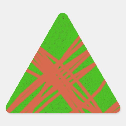 groenere abstracte kunst driehoek sticker (Voorkant)