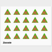 groenere abstracte kunst driehoek sticker (Vel)
