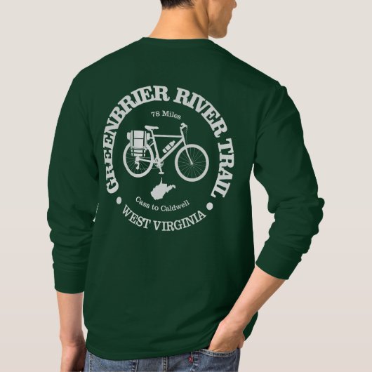 Groenere riviertrail (fietsen) t-shirt (Achterkant)