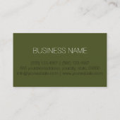 Groengekleurde achtergrond van het leger visitekaartje (Achterkant)