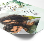 Groenheid Goud Eucalyptus TROUW QR CODE Modern Poster (Hoek)