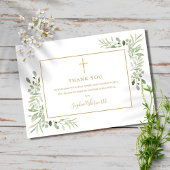 Groenheid Gouden Doop Doopfeest Foto Bedankkaart