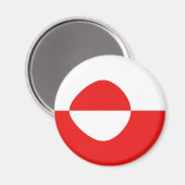 Groenland Aimant Drapeau Fisheye (Recto/Verso)