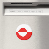 Groenland Aimant Drapeau Fisheye (In Situ (Lave-vaisselle))