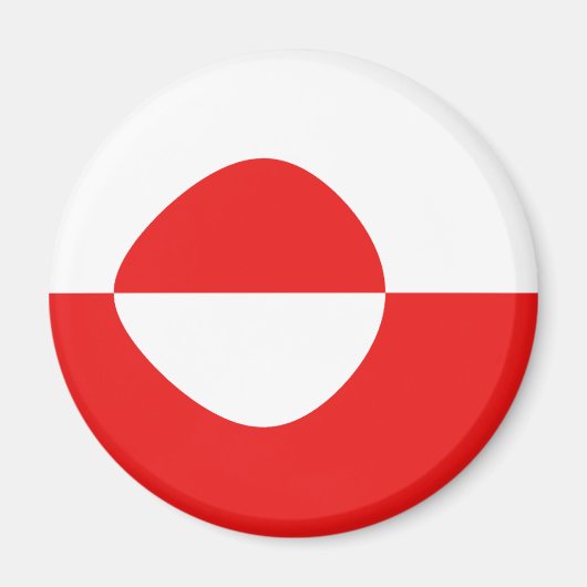 Groenland Aimant Drapeau Fisheye (Devant)