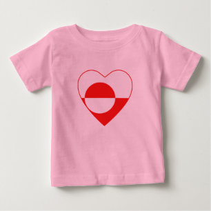 Groenland Flag Hart T-shirt