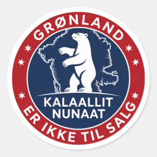 Groenland is niet te koop ronde sticker