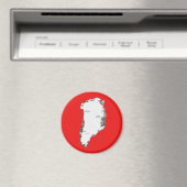 Groenland Kaart Magnet Magneet (Insitu (Vaatwasser))