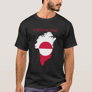 Groenland Kaart Vlag Klassiek T-shirt