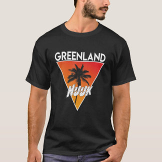 Groenland met zonnige kleuren t-shirt