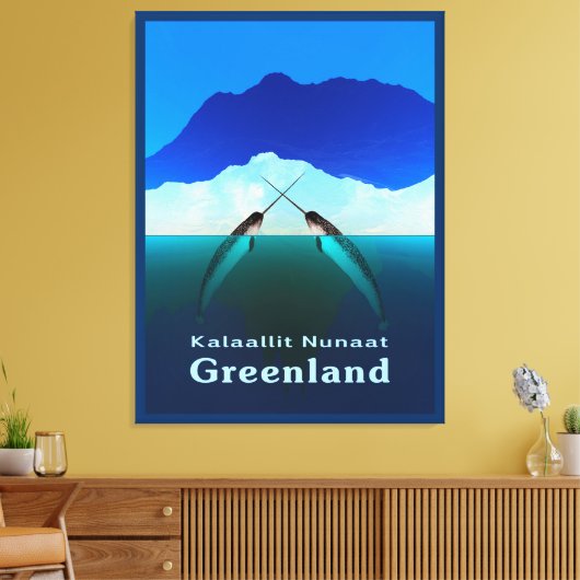 Groenland - Narwhal Canvas Afdruk (Insitu (Woonkamer))