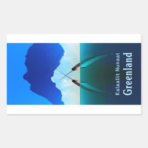 Groenland - Narwhal Rechthoekige Sticker