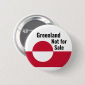 Groenland niet te koop ronde button 5,7 cm (Voorkant /achterkant)