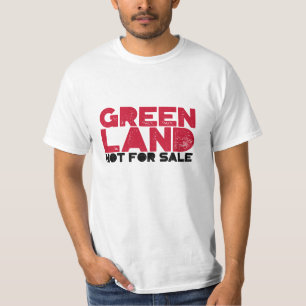 Groenland Niet te koop Rood Zwart Typografie T-shirt